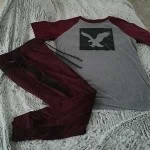 American eagle jogger and shirt